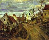 Paul Cezanne Canvas Paintings - Village Road Auvers